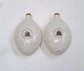 TWO BELLEEK PARIAN PORCELAIN "