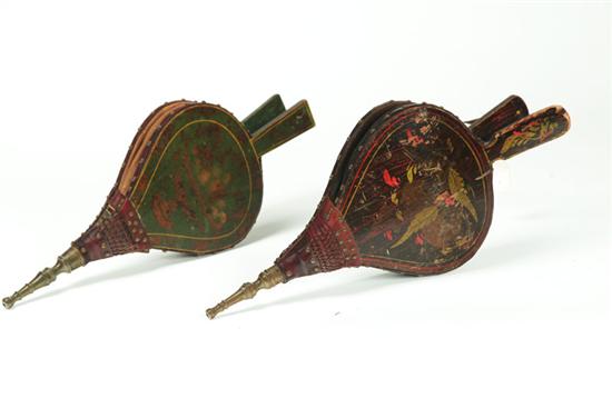 TWO BELLOWS.  American  19th