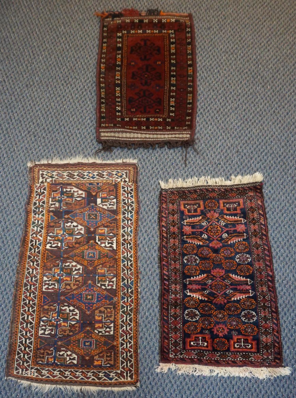 TWO BELOUCHISTAN RUGS AND PILLOW