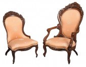 TWO BELTER ATTRIBUTED CARVED L