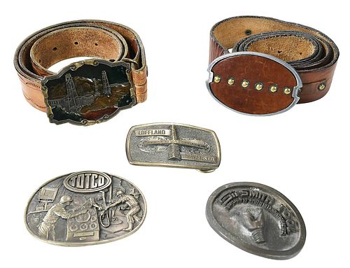 TWO BELTS AND THREE ADDITIONAL