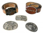 TWO BELTS AND THREE ADDITIONAL