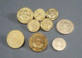 TWO BEN SILVER 14-KARAT YELLOW