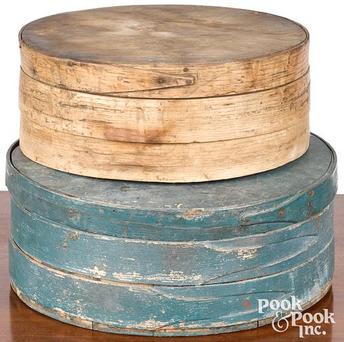 TWO BENTWOOD PANTRY BOXES, 19TH