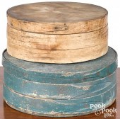 TWO BENTWOOD PANTRY BOXES, 19T