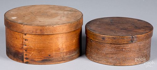 TWO BENTWOOD PANTRY BOXES, 19TH