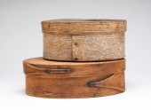 TWO BENTWOOD PANTRY BOXES. Ame