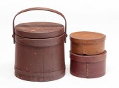 TWO BENTWOOD PANTRY BOXES AND