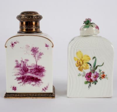 Two Berlin tea caddies, circa