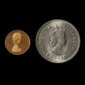 TWO BERMUDA COINS, ONE GOLD AN