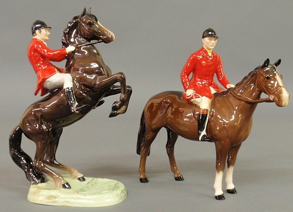 Two Beswick porcelain foxhunters.