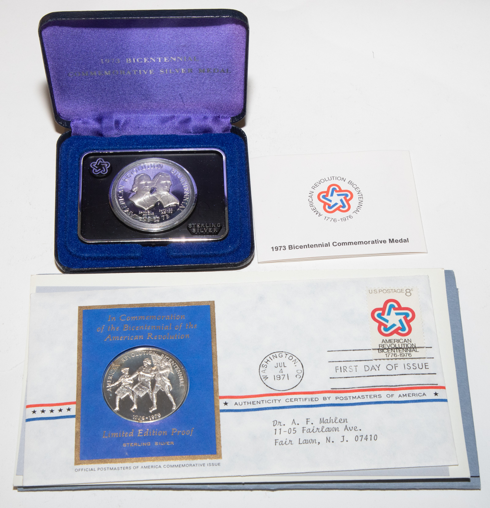 TWO BICENTENNIAL SILVER ITEMS