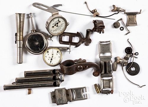 TWO BICYCLE CYCLOMETERS, EARLY TO