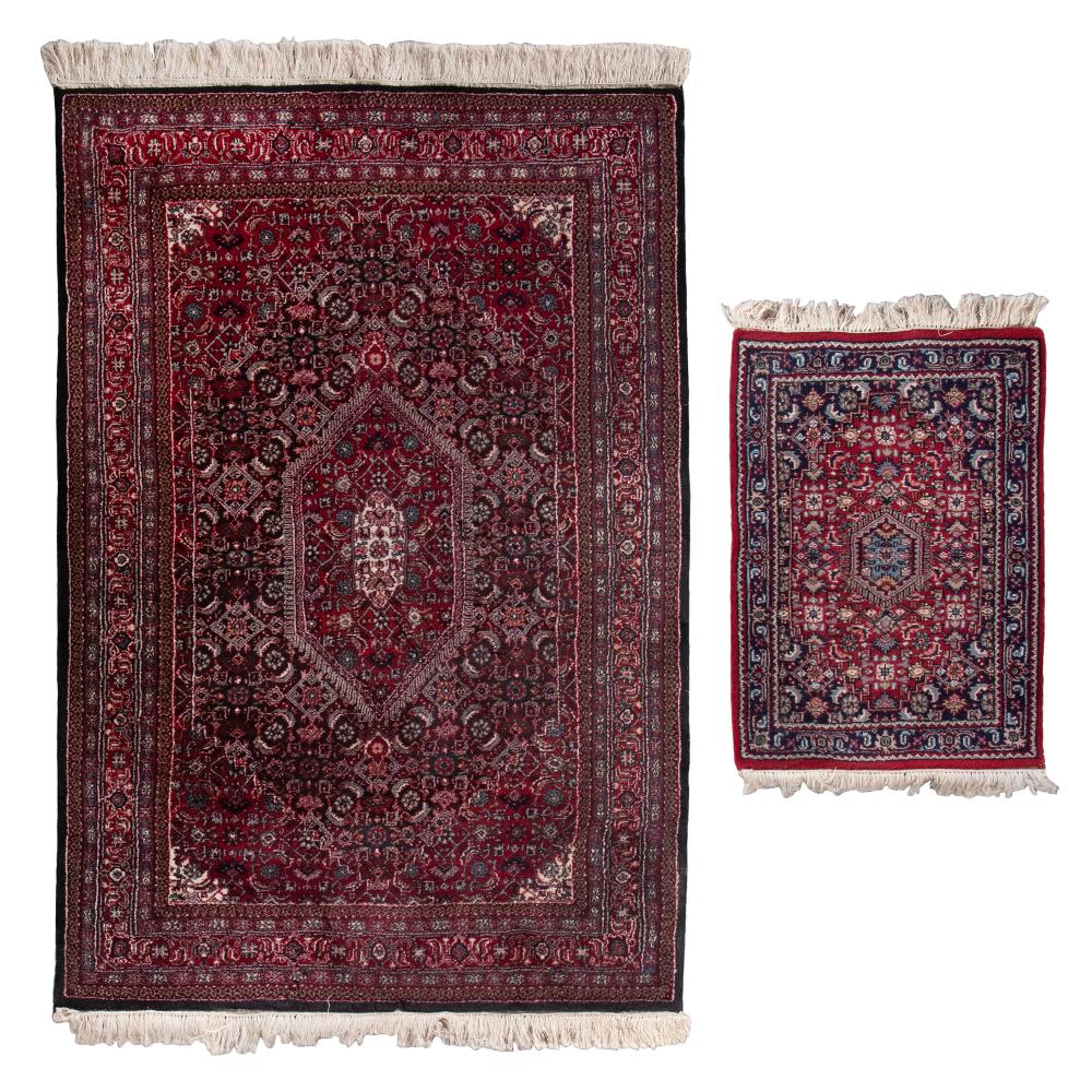 TWO BIDJAR DESIGN RUGS: 2’0” X 3’0”