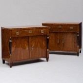 TWO BIEDERMEIER GILT-METAL-MOU