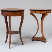 TWO BIEDERMEIER STYLE SIDE TAB