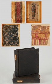 TWO BINDERS OF TEXTILE SAMPLES