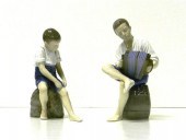 Two Bing and Grondahl figures