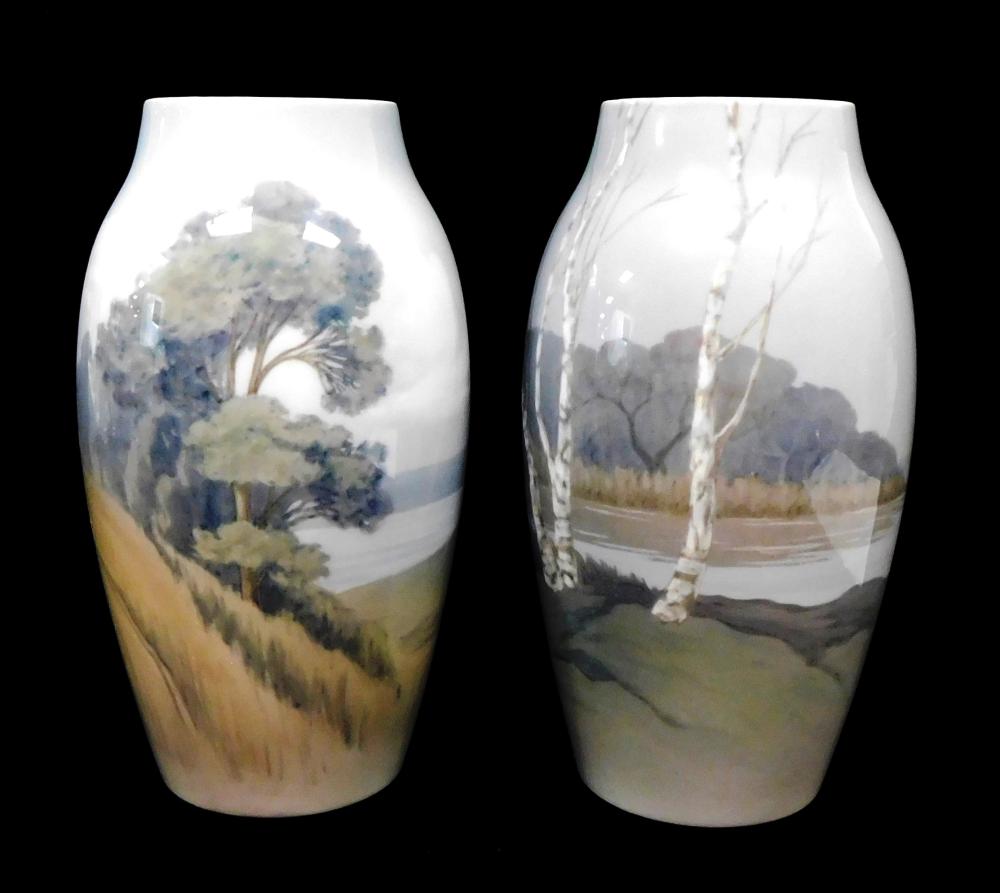 TWO BING AND GRONDAHL VASES, C.
