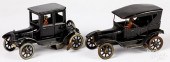 TWO BING TIN WIND-UP FORD CARS