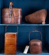 TWO BINS OF ASIAN BASKETS INCL