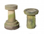 TWO BIRD BATHS.  American  lat