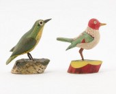 TWO BIRD CARVINGS, RICHELIEU,