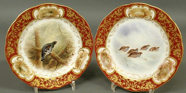 Two bird plates by Cauldon-