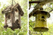 Two Birdhousesthe first a yell