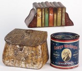 TWO BISCUIT TINS, LATE 19TH C.