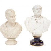Two Bisque Porcelain Busts
19t