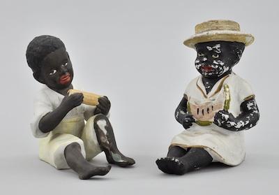 Two Black Americana Bisque Children