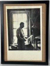 TWO BLACK AND WHITE LITHOGRAPH