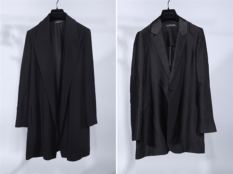 Two black blazers from The Row;