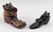 TWO BLACK FOREST CAT-IN-BOOT C