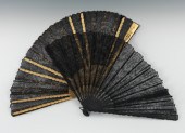 Two Black Lace Hand Fans ca. 1