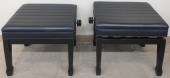 TWO BLACK LACQUERED AND BLACK