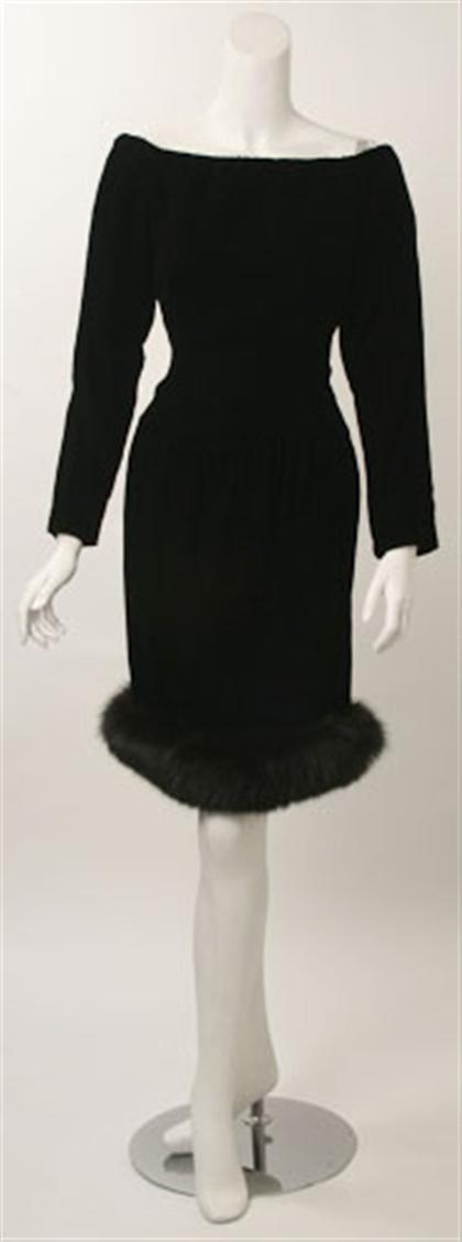 Two black Oscar de la Renta evening