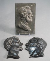 TWO BLACK PAINTED METAL ABRAHA