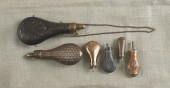 Two black powder hunting flask