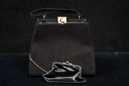 Two black vintage purses    1960s