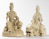 TWO BLANC DE CHINE PORCELAIN F