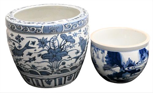 TWO BLUE AND WHITE CHINESE
