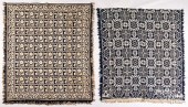 TWO BLUE AND WHITE JACQUARD CO