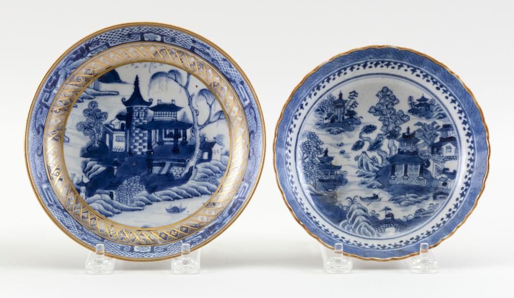TWO BLUE AND WHITE PORCELAIN