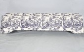 TWO BLUE AND WHITE TOILE CORNI