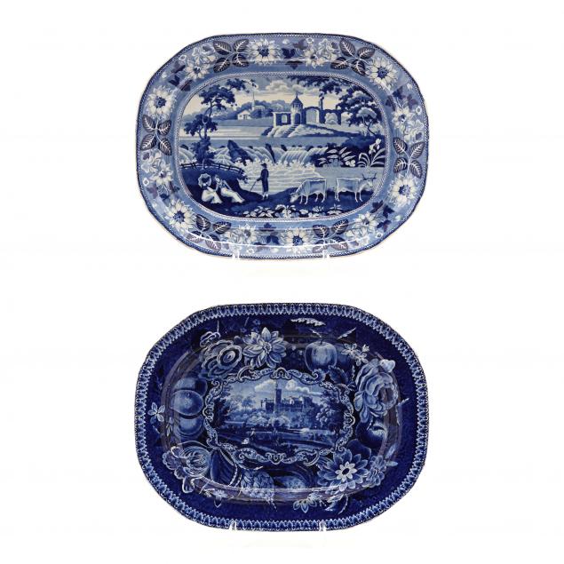 TWO BLUE AND WHITE TRANSFER