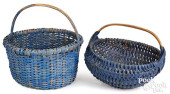 TWO BLUE PAINTED SPLINT GATHER