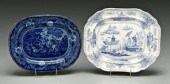 Two blue transfer platters: on