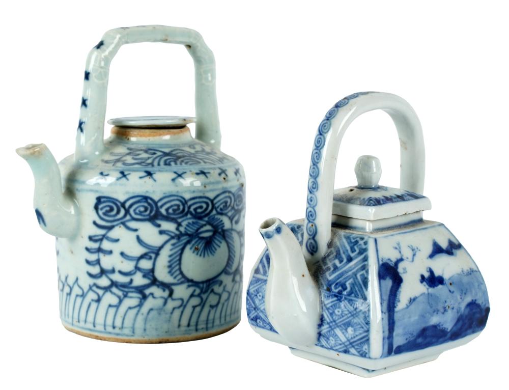 TWO BLUE & WHITE PORCELAIN